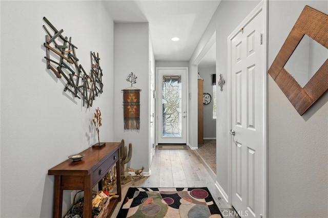 1616 Rosemary, Beaumont, CA 92223 - foyer featuring recessed lighting and light wood-style floors