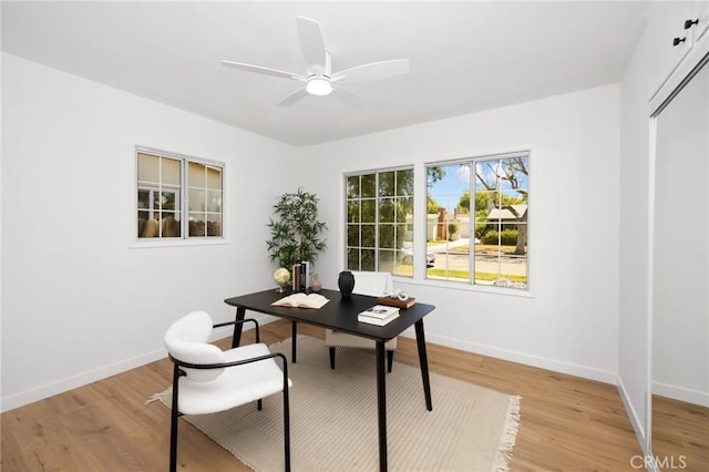 2231 Ocana Ave, Long Beach, CA 90815 - office space with light wood-style floors and ceiling fan