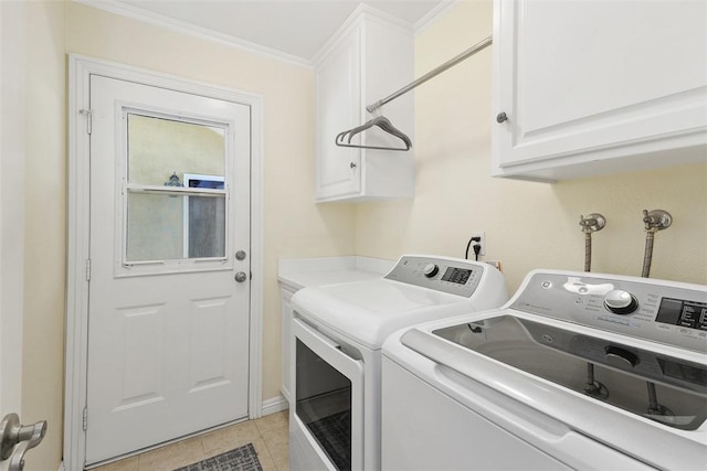 2531 Wildcat Ln, Riverside, CA 92503 - laundry area featuring cabinet space, independent washer and dryer, and light tile patterned flooring