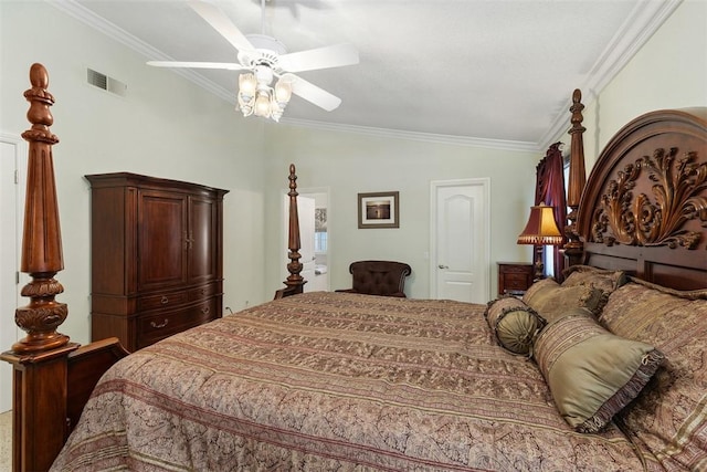 2531 Wildcat Ln, Riverside, CA 92503 - bedroom with crown molding and ceiling fan