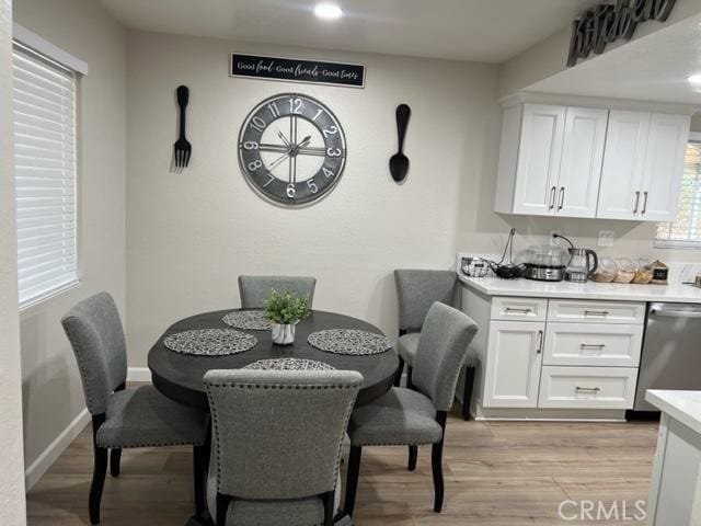 9827 Estacia Ct, Rancho Cucamonga, CA 91730 - dining area with light wood-style flooring and recessed lighting