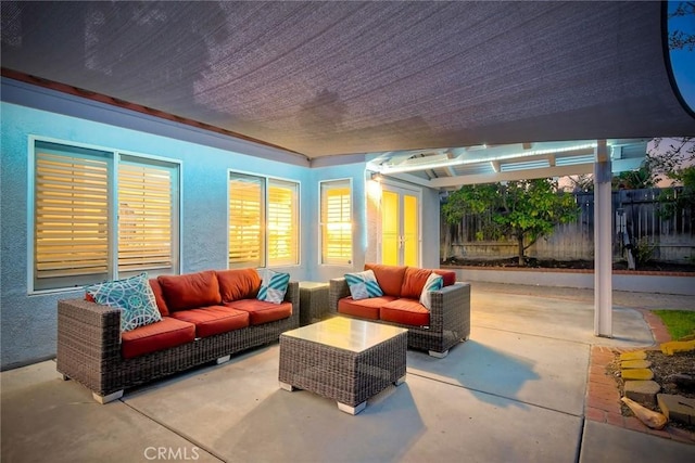 591 Shadow Tree Dr, Oceanside, CA 92058 - view of patio / terrace with an outdoor hangout area