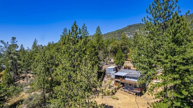 35853 Sierra Linda Dr, Wishon, CA 93669 - view from above of property featuring a forest and a mountain backdrop
