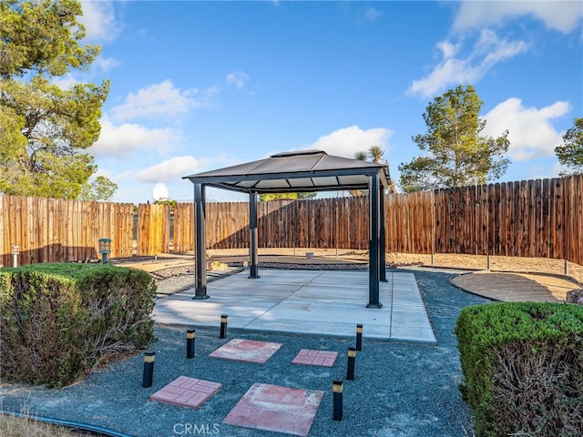 17911 Juniper St, Hesperia, CA 92345 - fenced backyard featuring a gazebo and a patio area