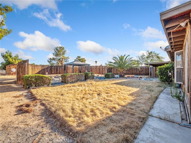 17911 Juniper St, Hesperia, CA 92345 - fenced backyard with a gazebo