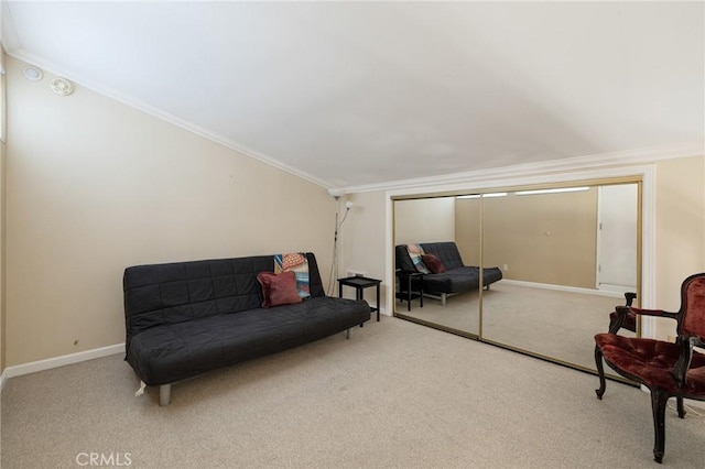 603 S Prospect Ave Unit 305, Redondo Beach, CA 90277 - sitting room featuring carpet floors and ornamental molding