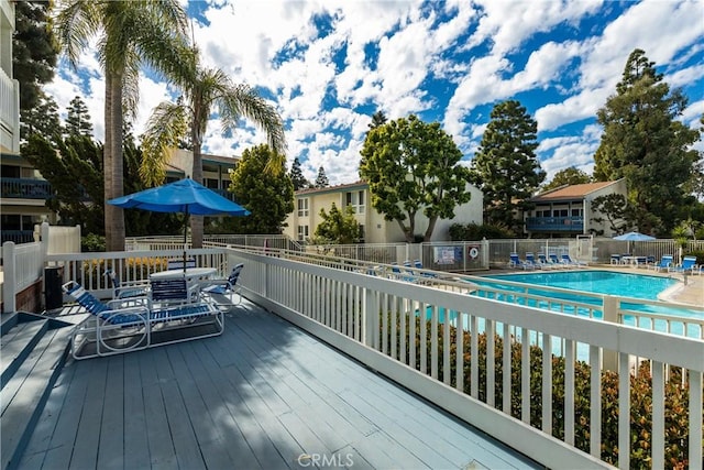 603 S Prospect Ave Unit 305, Redondo Beach, CA 90277 - wooden terrace with a community pool