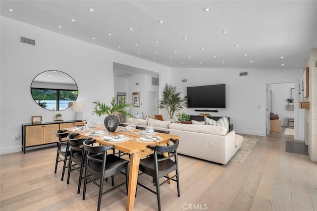 4764 Browndeer Ln, Rancho Palos Verdes, CA 90275 - dining space with light wood-style flooring and recessed lighting