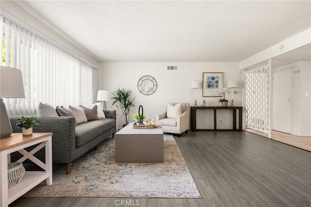 557 S Gardner Dr, Orange, CA 92866 - living room with a textured ceiling and wood finished floors