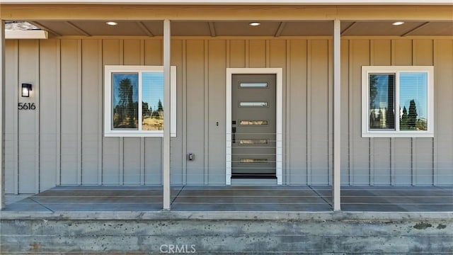 5616 Glen Way, Paradise, CA 95969 - view of exterior entry with board and batten siding