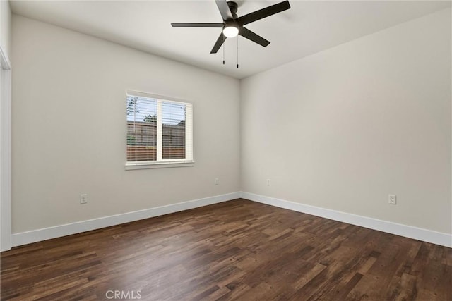 5616 Glen Way, Paradise, CA 95969 - spare room with dark wood-type flooring and ceiling fan