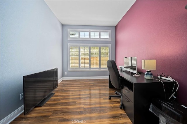 3310 Purple Sage Ln, Palmdale, CA 93550 - office area with wood finished floors and baseboards