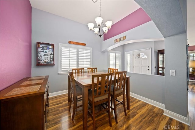 3310 Purple Sage Ln, Palmdale, CA 93550 - dining room with a chandelier and wood finished floors