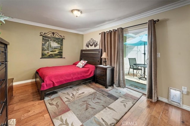 18912 Circle Of The Oaks, Newhall, CA 91321 - bedroom featuring crown molding, wood finished floors, and access to exterior