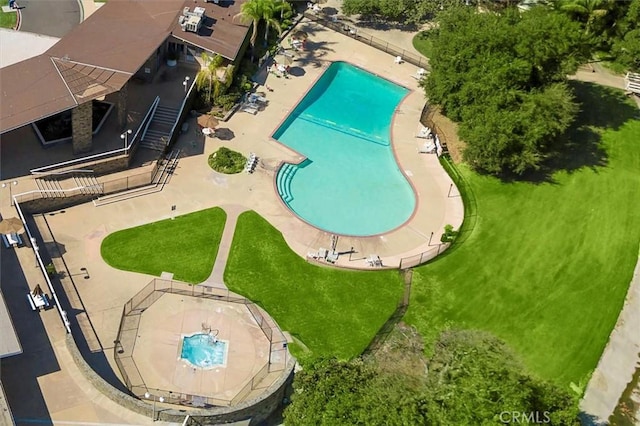 18912 Circle Of The Oaks, Newhall, CA 91321 - aerial view of a pool