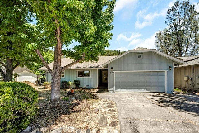 19650 Mountain Mdw N, Hidden Valley Lake, CA 95467 - ranch-style house featuring concrete driveway and an attached garage