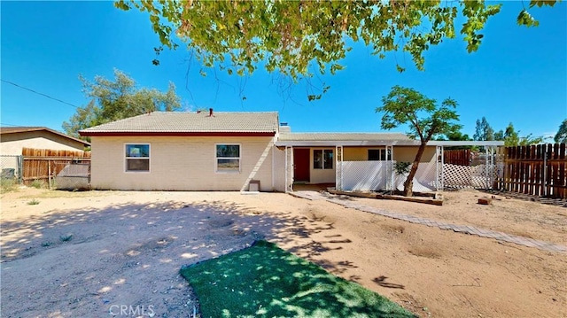 21845 Fox Ave, Apple Valley, CA 92307 - rear view of house with a tile roof