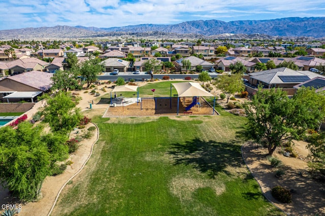 84319 Cigno Ct, Indio, CA 92203 - aerial perspective of suburban area with a mountain backdrop
