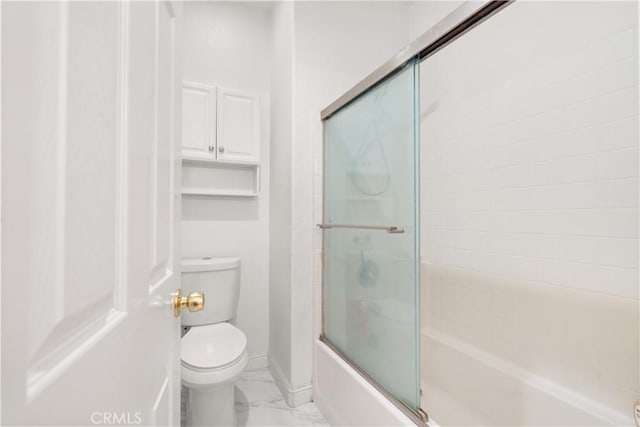 1335 Mc Fadden Dr, Fullerton, CA 92833 - full bath featuring marble finish flooring and combined bath / shower with glass door