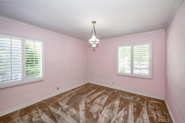 11009 Quill Ave, Sunland, CA 91040 - carpeted empty room featuring plenty of natural light and crown molding