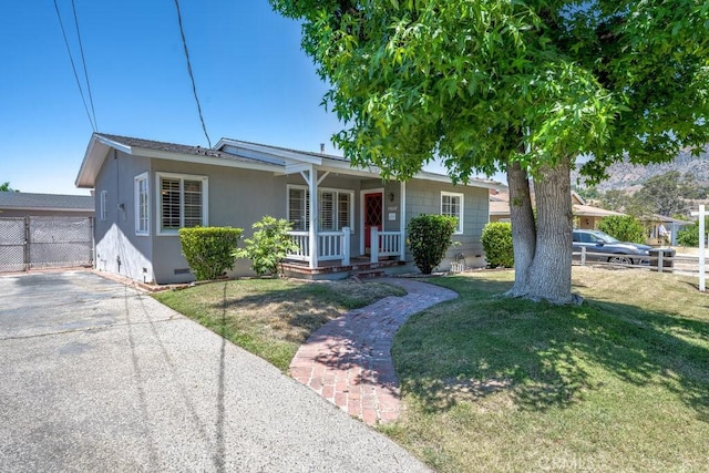 11009 Quill Ave, Sunland, CA 91040 - view of front of house with covered porch, crawl space, and driveway