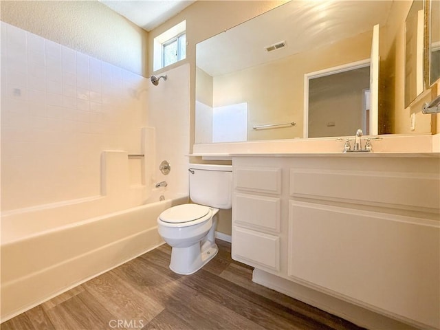 12967 Side Saddle Rd, Victorville, CA 92392 - bathroom with wood finished floors, shower / bathtub combination, and vanity