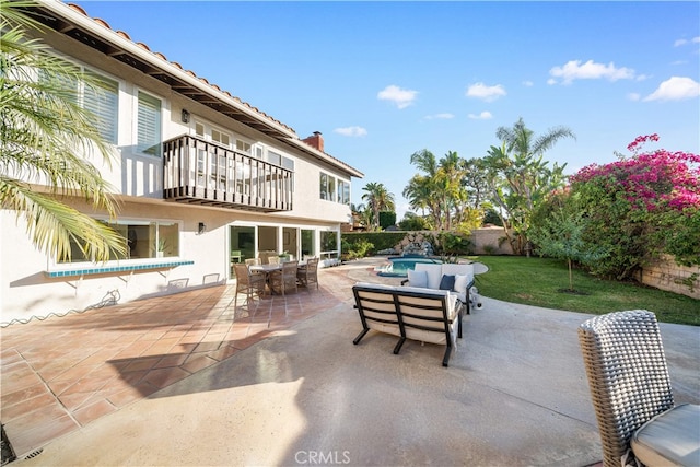 24861 Camberwell St, Laguna Hills, CA 92653 - patio / terrace with an outdoor living space, a patio, and outdoor dining space