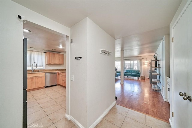 2424 S Gaffey St Unit 101, San Pedro, CA 90731 - hall featuring light tile patterned floors and recessed lighting