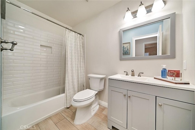 2424 S Gaffey St Unit 101, San Pedro, CA 90731 - bathroom featuring vanity, shower / bath combo with shower curtain, and wood finished floors