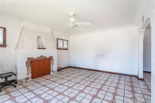 2439 California St, Walnut Park, CA 90255 - empty room with a ceiling fan and baseboards