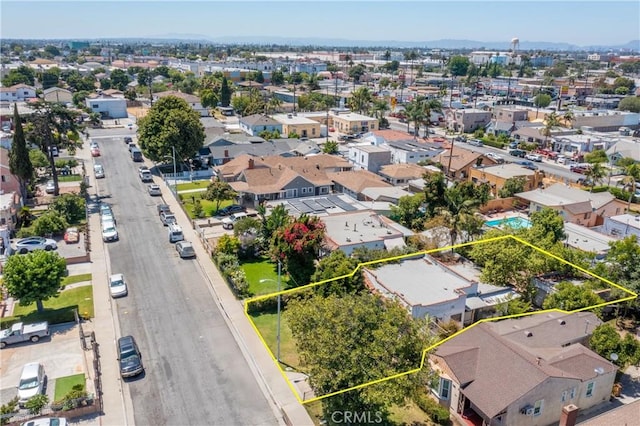 2439 California St, Walnut Park, CA 90255 - aerial view of residential area with property boundaries highlighted