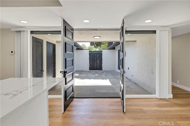7364 Layton St, Rancho Cucamonga, CA 91730 - entrance foyer featuring light wood-type flooring and recessed lighting