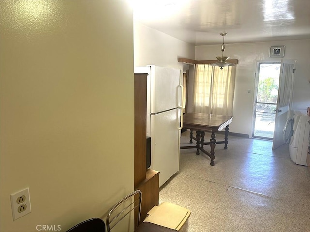 1316 Elm St, Alhambra, CA 91803 - kitchen featuring freestanding refrigerator and baseboards