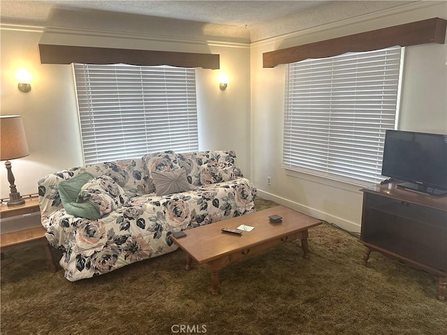 1316 Elm St, Alhambra, CA 91803 - carpeted living room featuring crown molding