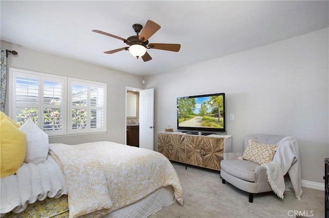 829 N Foxdale Ave, West Covina, CA 91790 - bedroom with a ceiling fan and light colored carpet