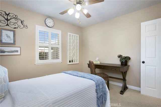 829 N Foxdale Ave, West Covina, CA 91790 - carpeted bedroom featuring baseboards and a ceiling fan