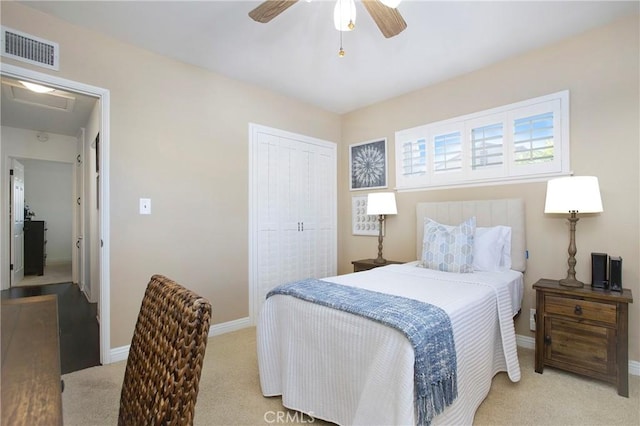829 N Foxdale Ave, West Covina, CA 91790 - bedroom with a closet, carpet, and ceiling fan