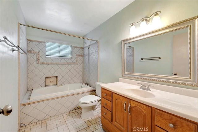 1318 Sao Paulo Ave, Placentia, CA 92870 - full bathroom with tiled shower / bath, vanity, and tile patterned floors