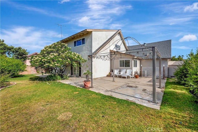 1318 Sao Paulo Ave, Placentia, CA 92870 - back of property with a patio area, stucco siding, and french doors