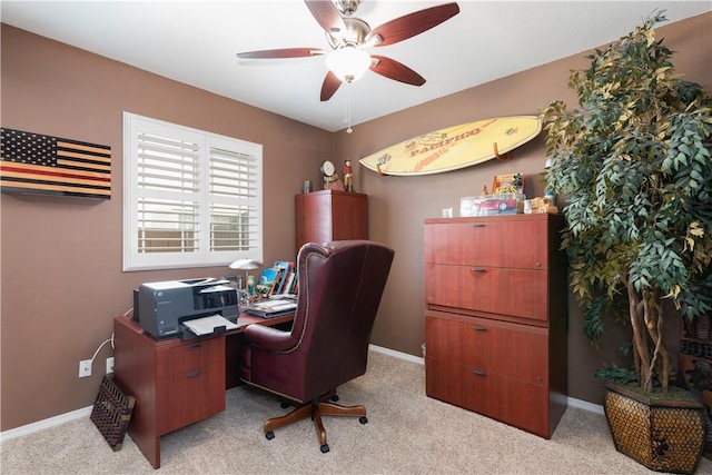 32765 Santa Cruz, Lake Elsinore, CA 92530 - office space with a ceiling fan and light colored carpet