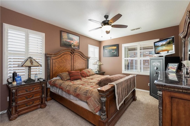 32765 Santa Cruz, Lake Elsinore, CA 92530 - bedroom featuring light carpet and ceiling fan