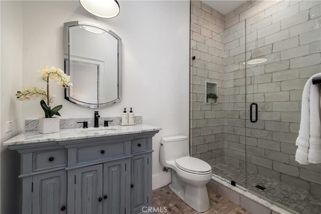 3325 Sagewood Hills Rd, Vista, CA 92084 - full bathroom featuring vanity and a shower stall
