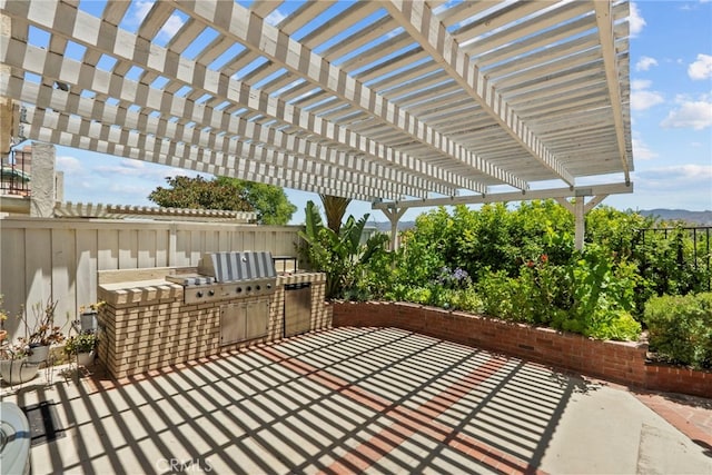 808 Links View Dr, Simi Valley, CA 93065 - view of patio / terrace with area for grilling and a pergola