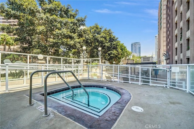 388 E Ocean Blvd Unit 1215, Long Beach, CA 90802 - view of pool with a hot tub, a city view, and a swimming pool