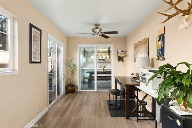 1101 Admiral Ln, Chico, CA 95973 - office with wood finished floors and ceiling fan
