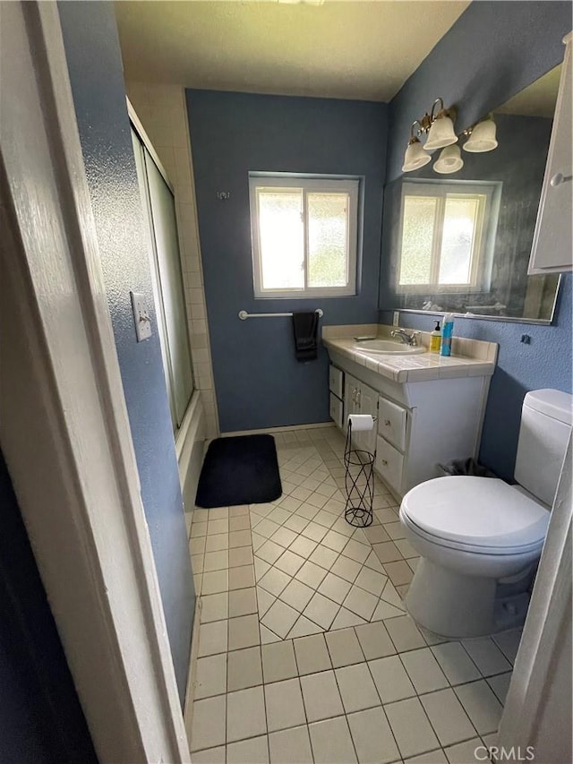 7957 Sausalito Ave, West Hills, CA 91304 - full bathroom featuring plenty of natural light, vanity, and tile patterned floors