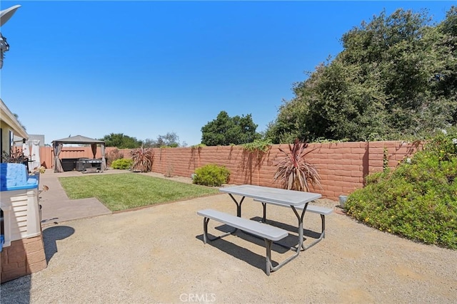 1269 Country Hill Rd, Santa Maria, CA 93455 - fenced backyard with a patio and a gazebo