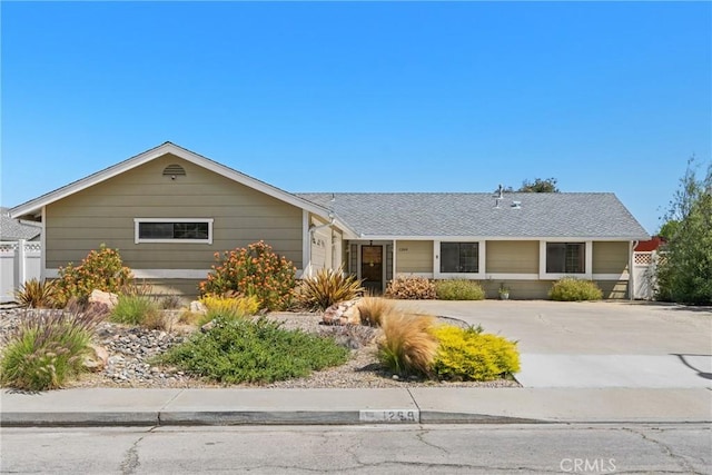 1269 Country Hill Rd, Santa Maria, CA 93455 - ranch-style house with driveway and roof with shingles