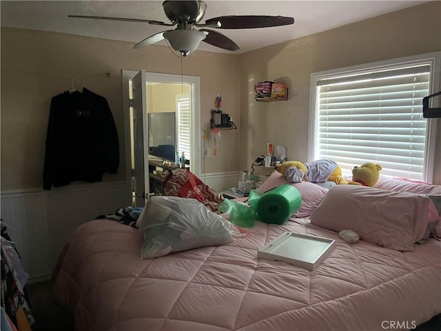 13213 Leffingwell Rd, Whittier, CA 90605 - bedroom with a ceiling fan