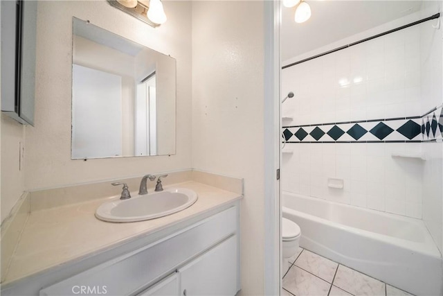 12277 Foster Rd, Norwalk, CA 90650 - full bathroom with vanity,  shower combination, and tile patterned floors